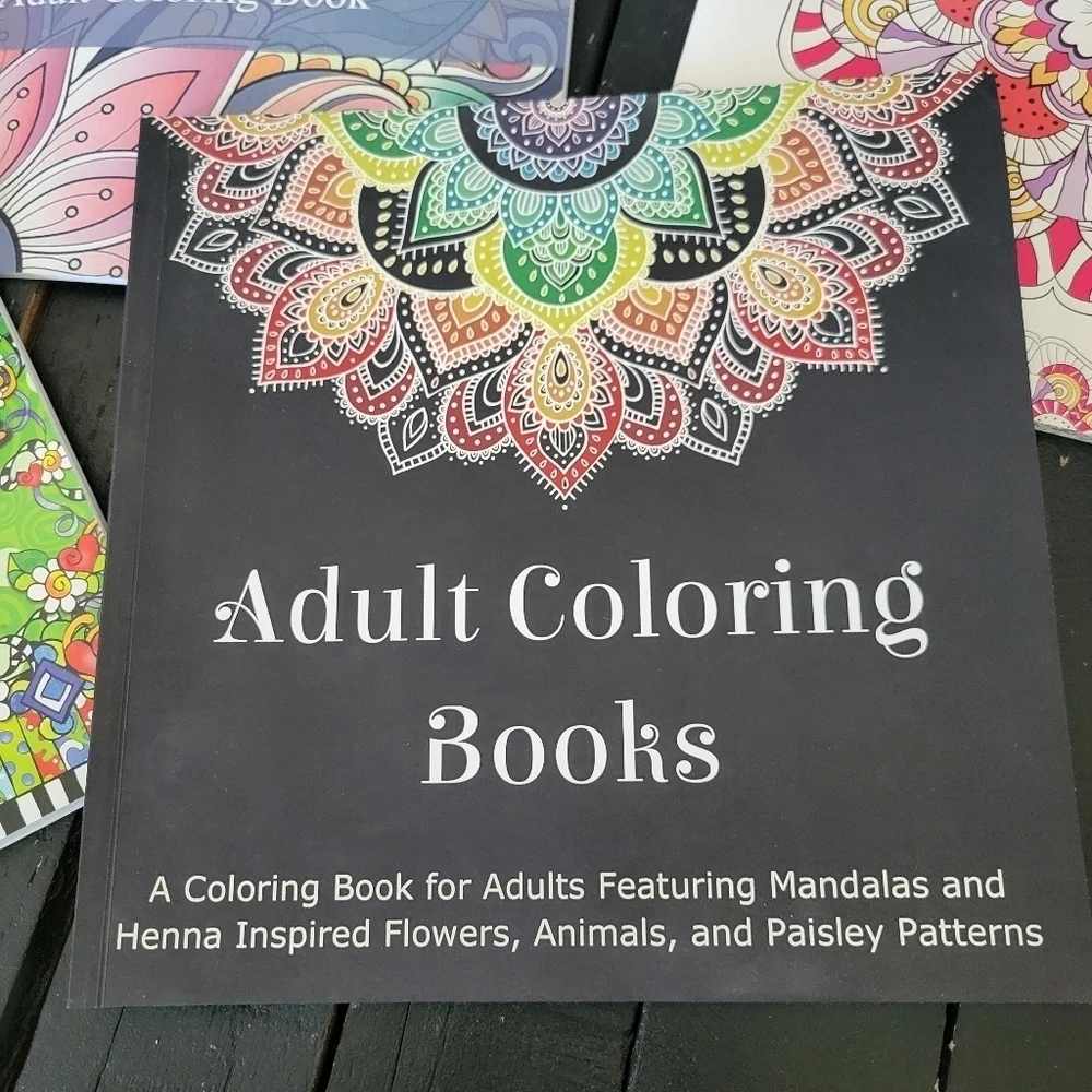 Lot Bundle of 4 Adult Coloring Books Mandala Inspiration Pattern Designs